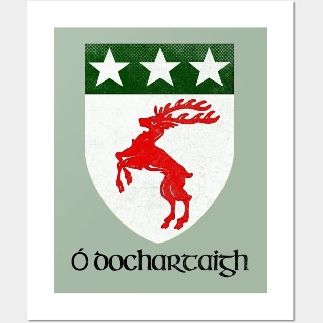 O'Doherty / Irish Vintage Style Crest Coat Of Arms Design Wall Art by feck!